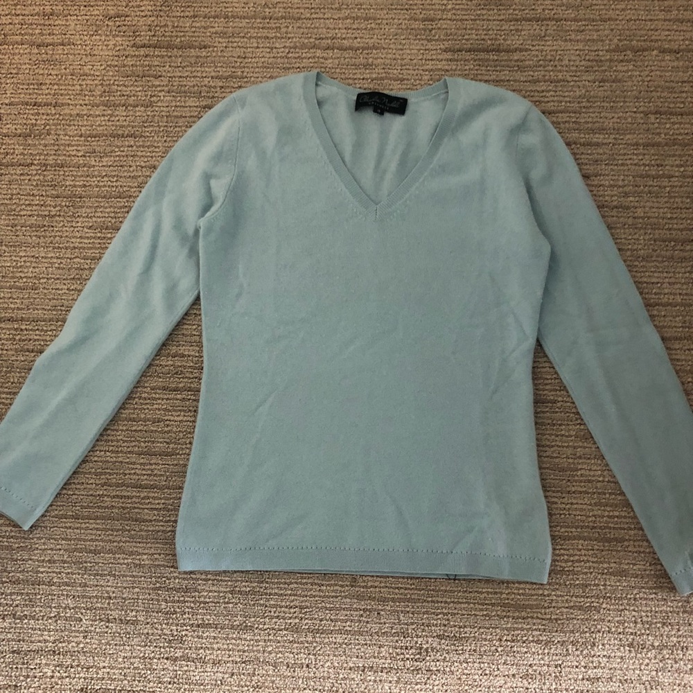 Claudia Nicole Cashmere Baby Blue Sweater